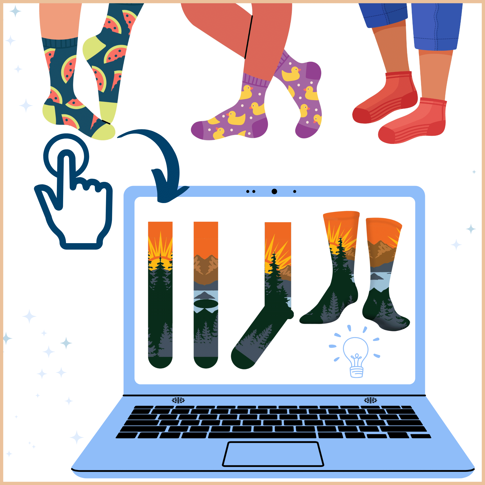 Spirit Sox Design Process Step 2